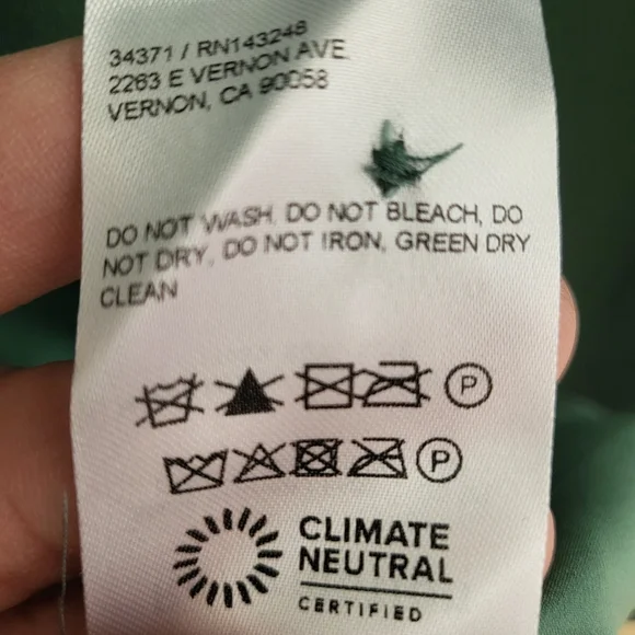 Reformation Catalina Silk Long Sleeve Midi Dress Green 6 - Picture 7 of 15